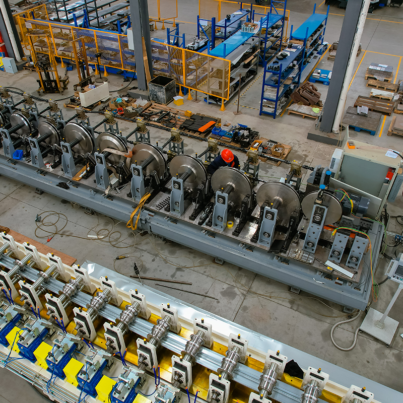 Профилегибочная машина для потолочных перегородок